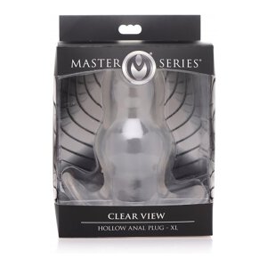 Master Series Clear View Hollow Anal Plug - X-Large - 6 cm