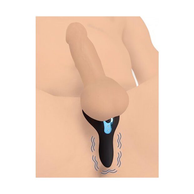 Trinity Vibes cock and ball ring with extra stimulation black