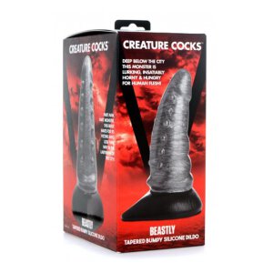 Beastly Tapered Bumpy Silicone Dildo 21 cm