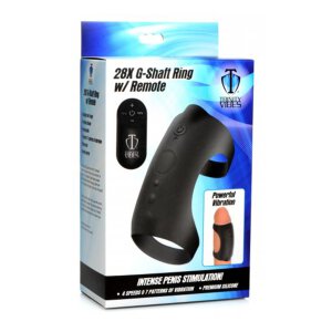 Trinity Vibes doppelter Penis Schaft Vibrationsring schwarz