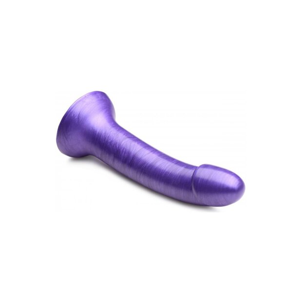 Strap U Saugnapf Dildo Metallic lila 15,8 cm