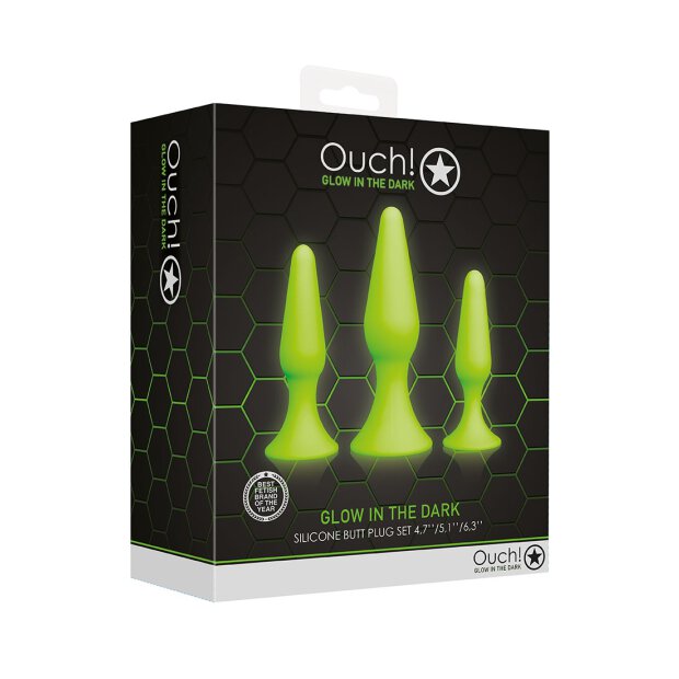 Butt Plug Set - Glow in the Dark