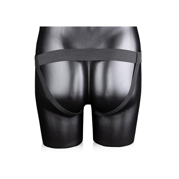 Shots Ouch! Gedrehter hohler Strap-On blau 20 cm