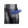 Shots Ouch! Gedrehter hohler Strap-On blau 20 cm