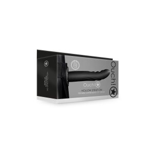 Shots Ouch! Strukturierter gebogener hohler Strap-On...