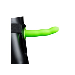 Curved Hollow Strap-on - 8 / 20 cm - Glow in the Dark