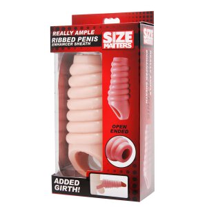 Really Ample Ribbed Penis Enhancer Sheath
