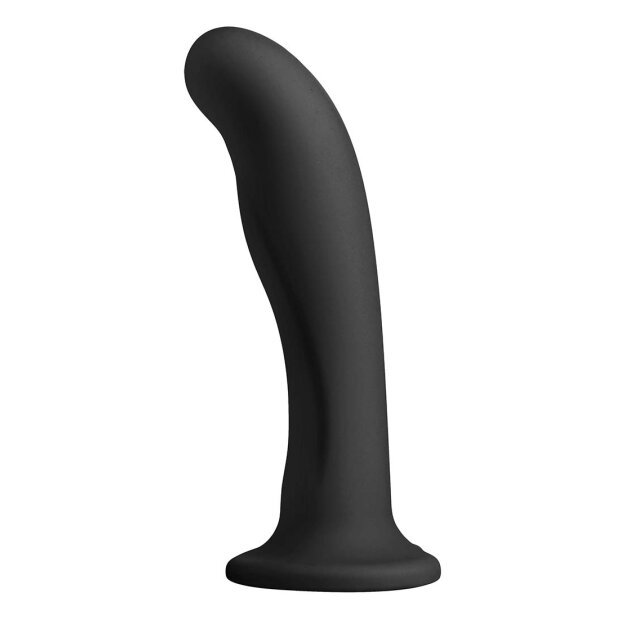 Strap U Heart On Silikon Dildo schwarz 14,5 cm