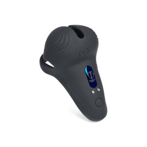 Trintiy Vibes Penis Ring mit Hoden Vibration schwarz