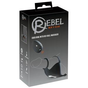 Rebel Cock ring with RC ball massager