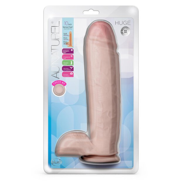 Au Naturel Huge 10" Dildo Vanilla - 26,6 cm
