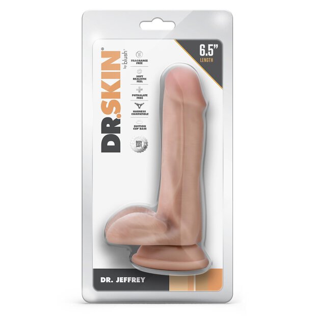 Dr. Skin Dr. Jeffrey 6.5 Inch Dildo With Balls Beige - 15,2 cm