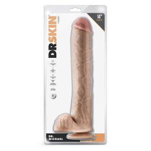 Dr. Skin Dr. Michael 14 Inch Dildo With Balls Beige -...