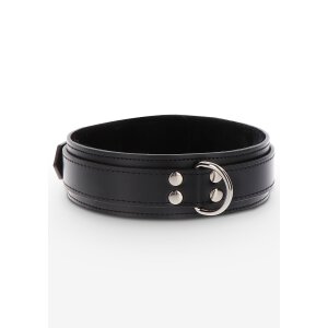 Taboom Schweres Halsband mit D-Ring schwarz