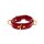 Taboom D-Ring Collar Deluxe red, gold