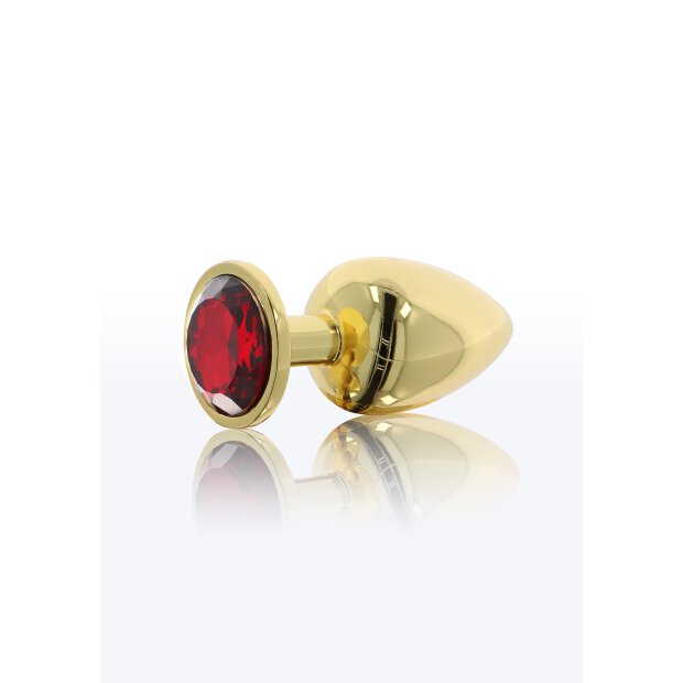Taboom Anal Plug avec strass L rouge, or 4 cm