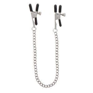 Taboom adjustable nipple clamps with chain silver