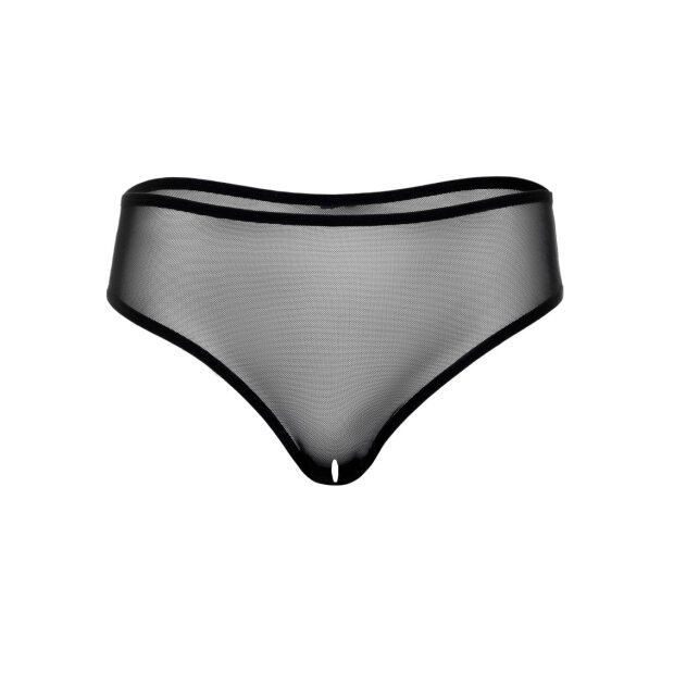 Alexa crotchless mesh panty Black L/XL
