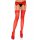 Sheer Thigh Highs Red OS