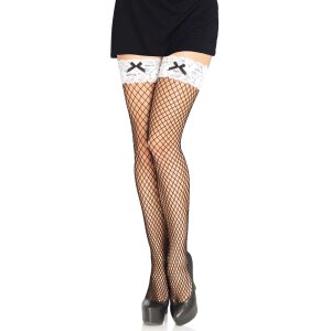 Industrial Net Thigh Highs Black OS