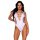 Racer Back Thong Bodysuit White OS