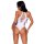 Racer Back Thong Bodysuit White OS
