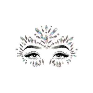 Iris Face Jewels Sticker Transparant