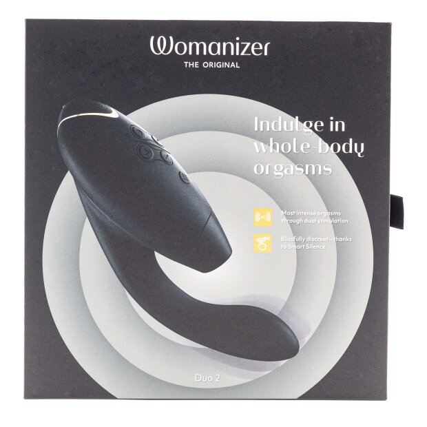 Womanizer Duo 2 pressure wave stimulator with G-spot vibrating arm black
