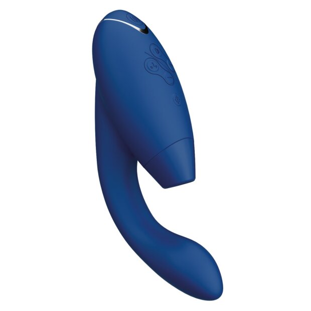 Womanizer Duo 2 pressure wave stimulator with G-spot vibrating arm blue