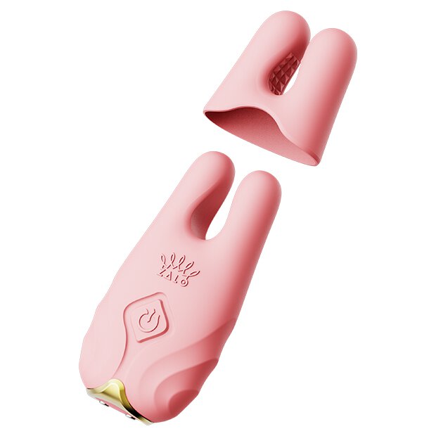 Zalo Nave Wireless Vibrating Nipple Clamps Coral Pink