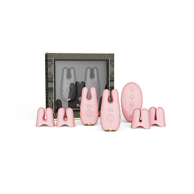 Zalo Nave Wireless Vibrating Nipple Clamps Coral Pink