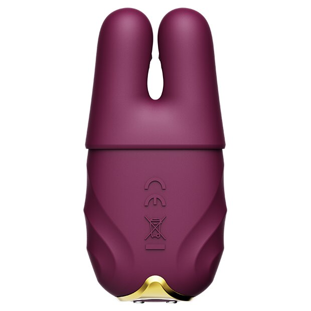 Zalo Nave Wireless Vibrating Nipple Clamps Velvet Purple
