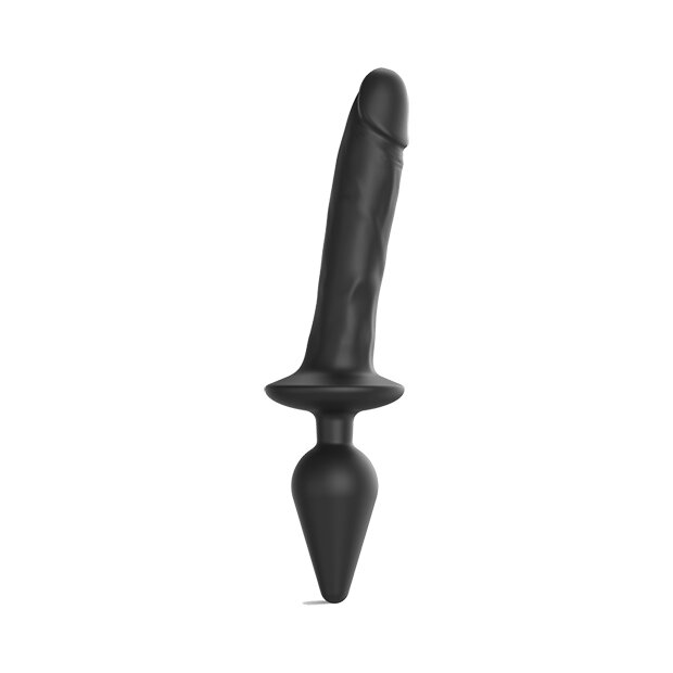 Strap-On-Me - Switch Plug-in Realistic Dildo Black XXL