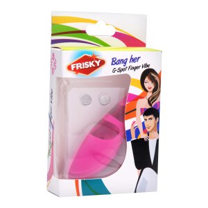 Frisky Bang Her silicone point G doigt Vibromasseur rose