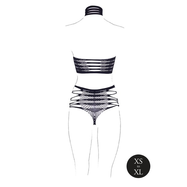 Carpo XLVI Two Piece with Turtleneck, Crop Top and Pantie