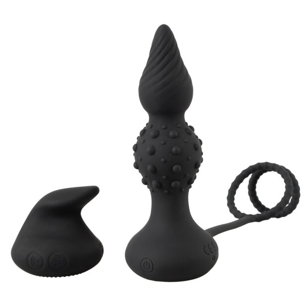 Rebel RC butt plug with Cock & Ball Rings