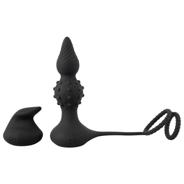 Rebel RC butt plug with Cock & Ball Rings