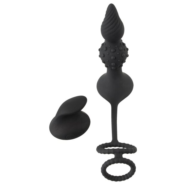 Rebel RC butt plug with Cock & Ball Rings