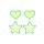 Peekaboo Pasties Green Glow In The Dark Hearts And Stars