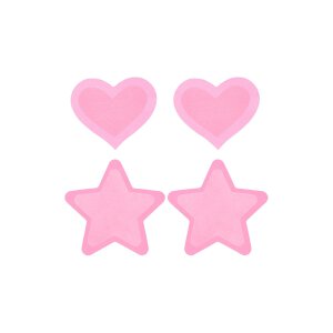Peekaboo Pasties Hot Pink Glow In The Dark Hearts And Stars