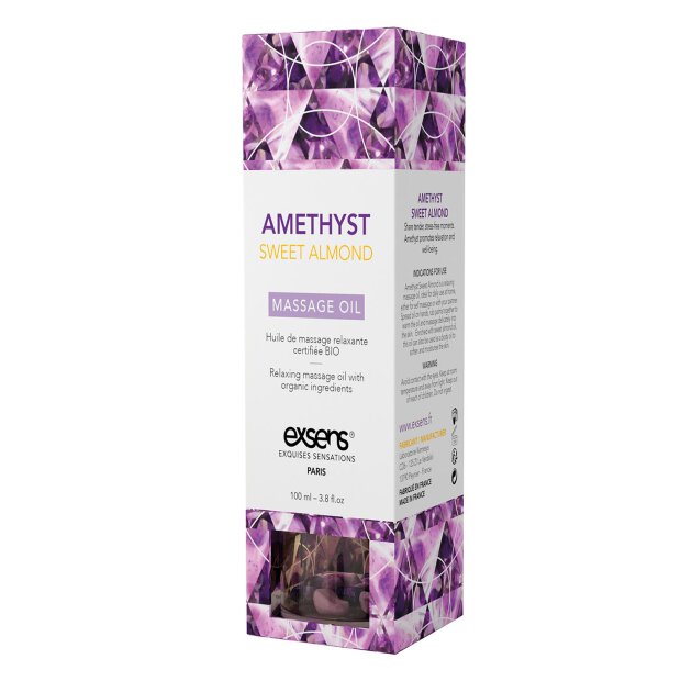 Exsens Organic Massage Oil Amethyst Sweet Almond 100ml