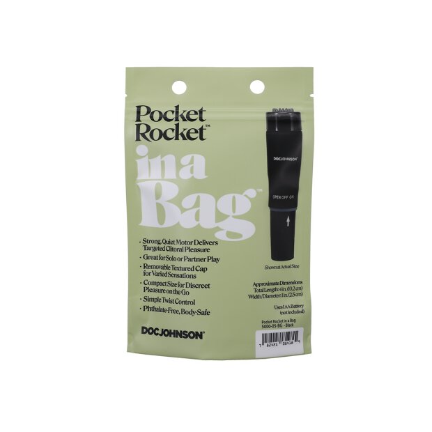 Doc Johnson Pocket Rocket mini Vibrator schwarz