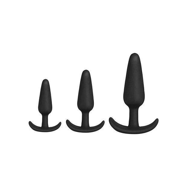 Doc Johnson Anal Plug Training Set unterschiedliche Größen schwarz