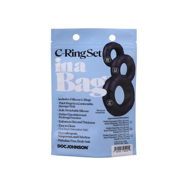 Doc Johnson Penis C-Ring 3 Set black