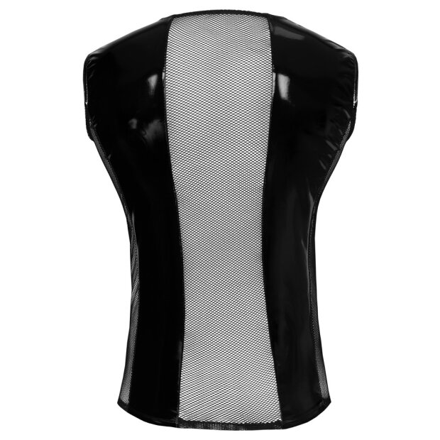 Lack Herren Shirt mit Netzeinsätzen und Schnallen S - 2XL