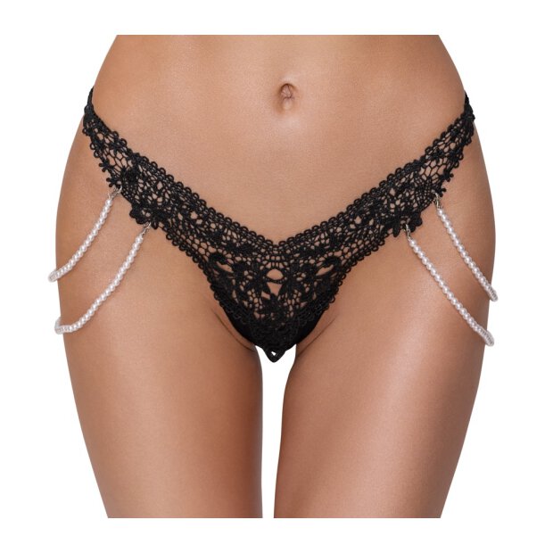 String mit Perlenketten S/M - M/L