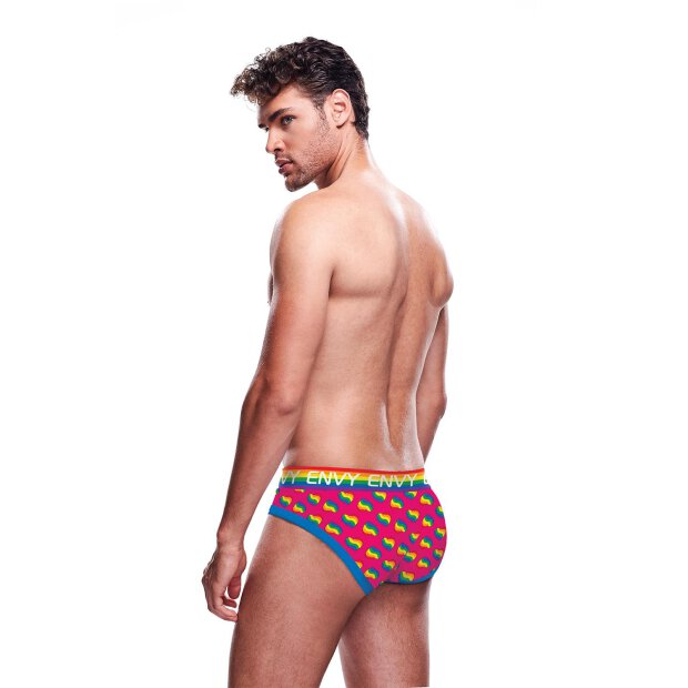 Rainbow Hearts Brief S/M - L/XL