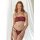 Lace Bandeau and Thong Set - Burgundy - S/M