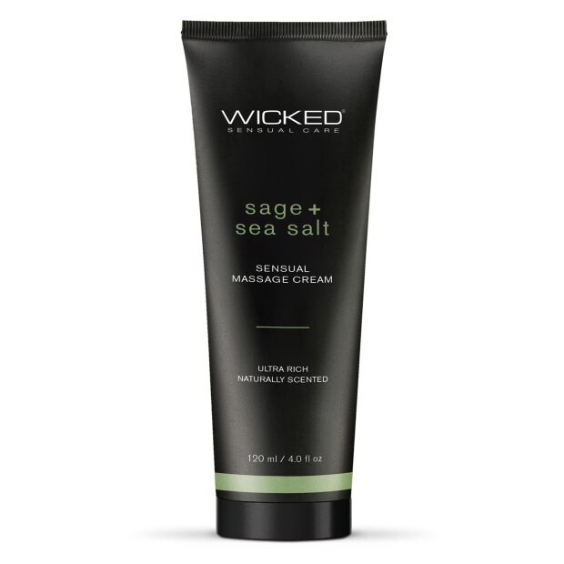 Wicked Sensual Massage Cream 120ml Sage and Seasal Scented