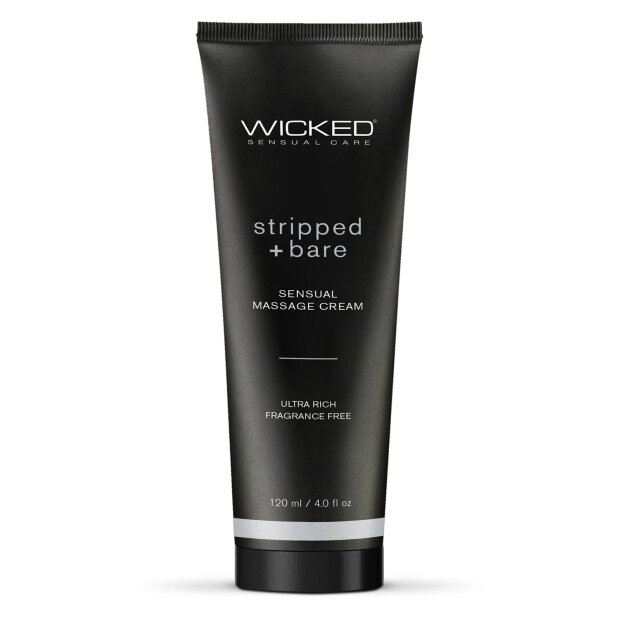 Wicked Sensual Massage Cream 120ml Stripped And Bare Unscented